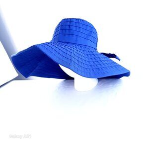 Small Stylish Blue summer resort Sun Hat for Ultimate Shade